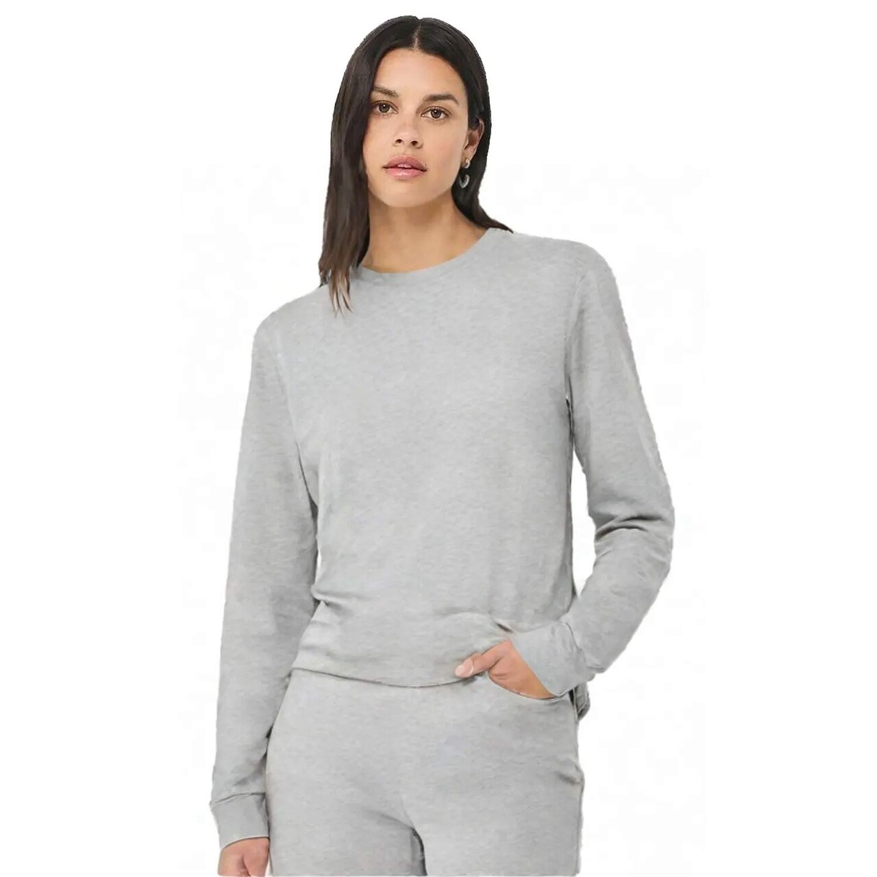 BELLA + CANVAS UnisexTriblend Crewneck Long Sleeve T-Shirt For Everyday Wear